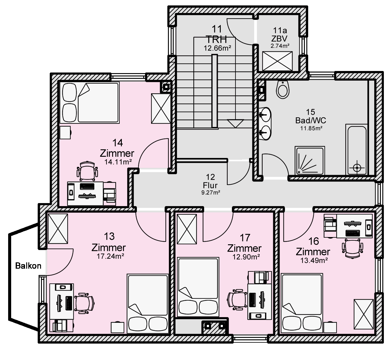 Grundriss Obergeschoss